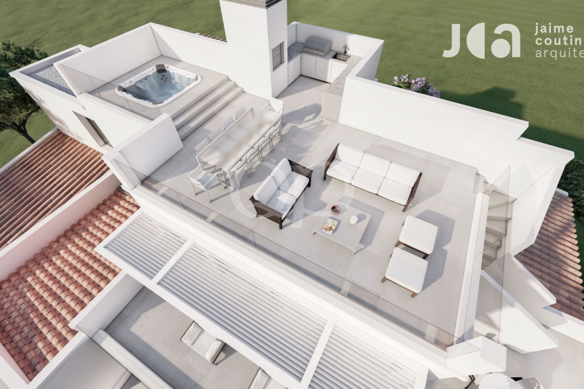 A villa with sea views in Vale Do Lobo with planning permission to extend expected imminently