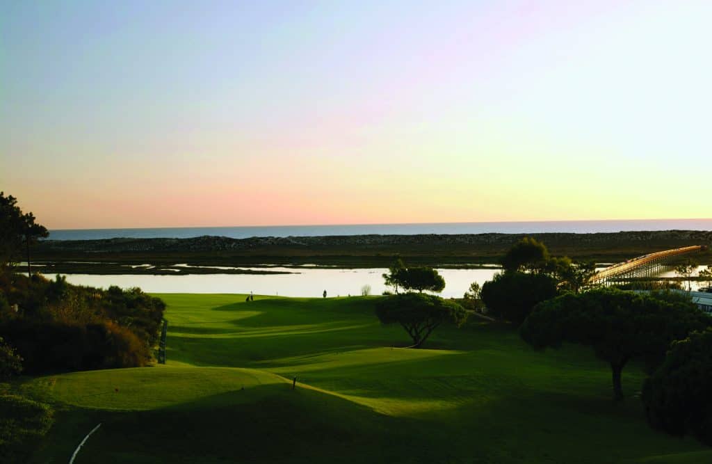 Golf course sunset Algarve coast