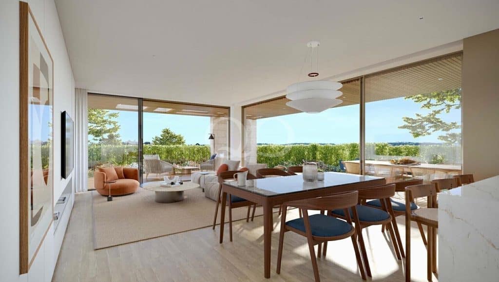 Séjour avec 3 chambres