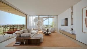 Wohnzimmer mit 4 Betten