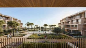 Balcon avec vue sur la piscine_
