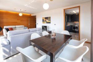 Open plan dining and living area