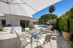 Alfresco dining terrace by the swimming pool