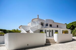 Traditional villa entrance and courtyard