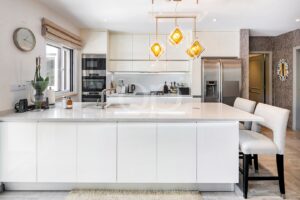 Contemporary kitchen with breakfast bar