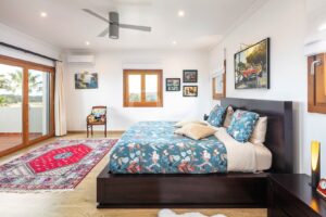 Bedroom with dual aspect windows and abundant natural light
