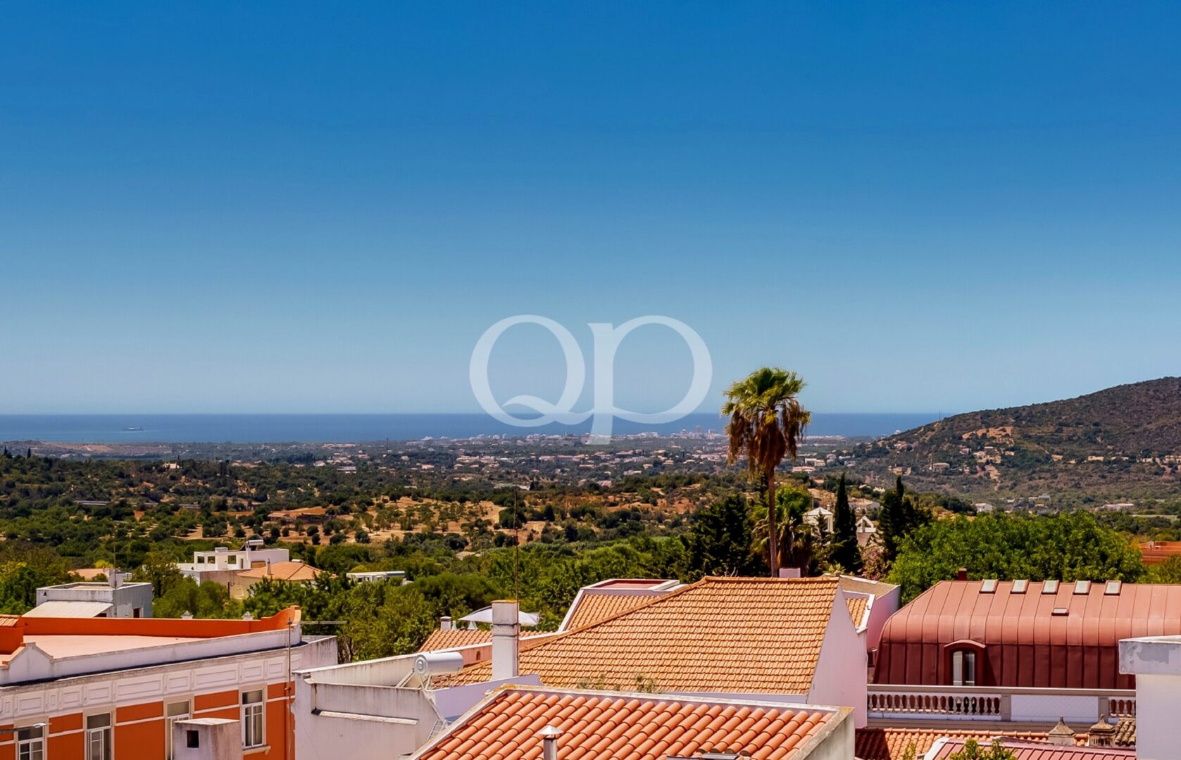 Panoramic countryside and distant sea views