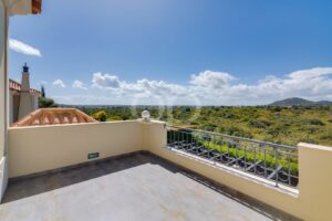 Spacious sun terrace boasting panoramic countryside views and a peaceful outdoor setting