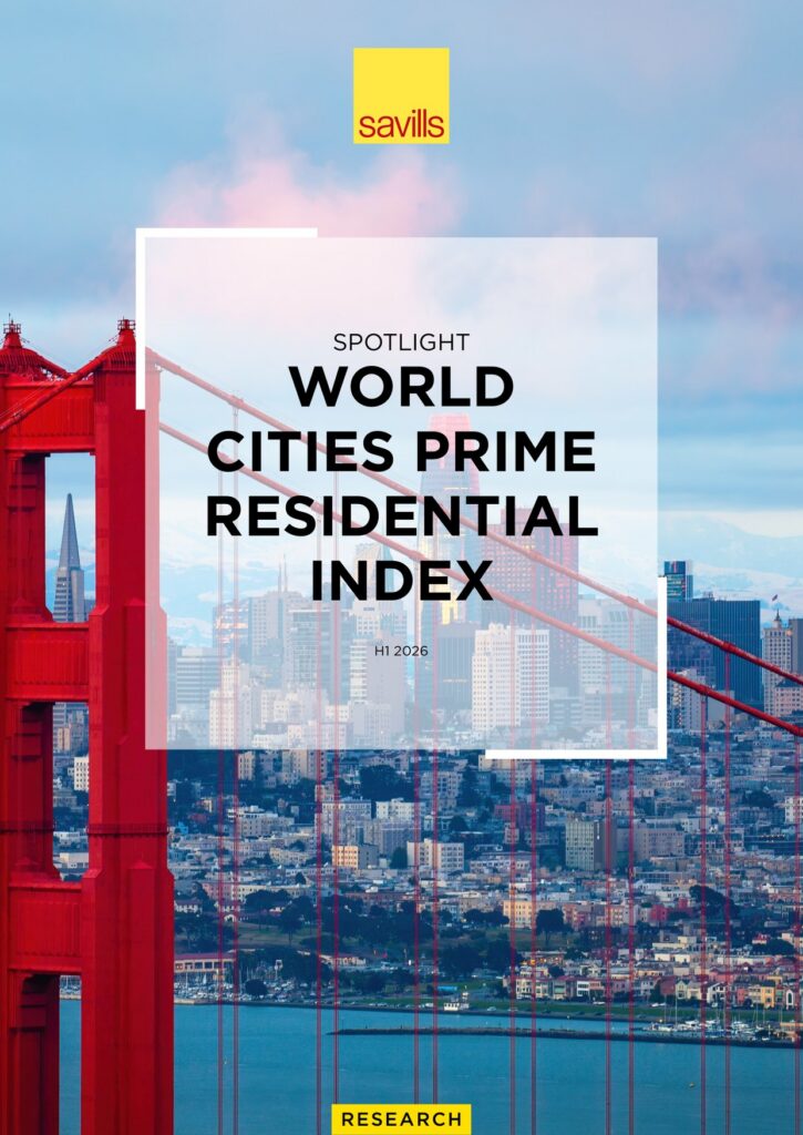 Capa do Índice Savills de Imóveis Residenciais de Luxo nas Principais Cidades do Mundo, 1.º semestre de 2026