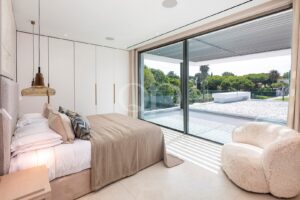 Spacious bedroom with terrace access