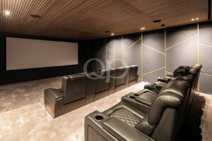 Home cinema with comfortable seating
