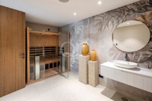 Luxury spa and sauna area