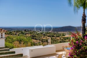 Panoramic views across the Algarve countryside towards the coastline