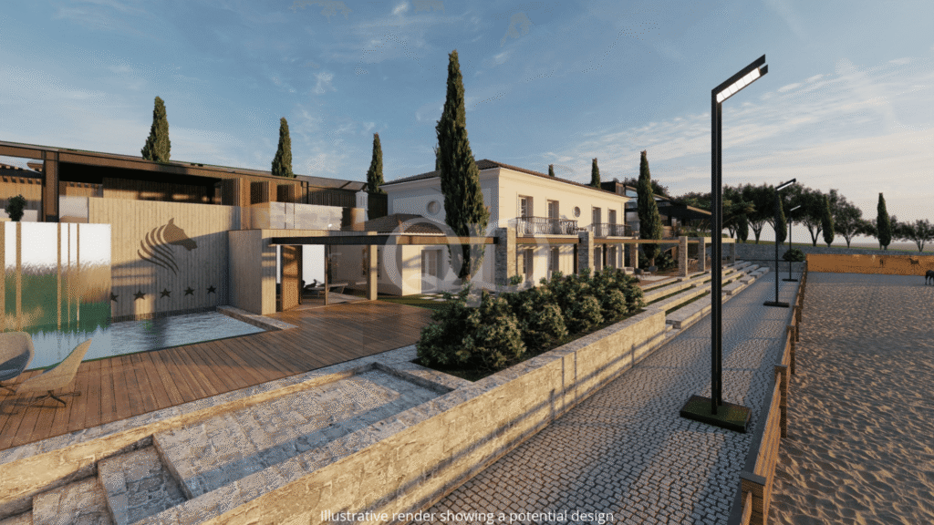 Luxury equestrian estate in the Algarve with traditional architecture and landscaped grounds