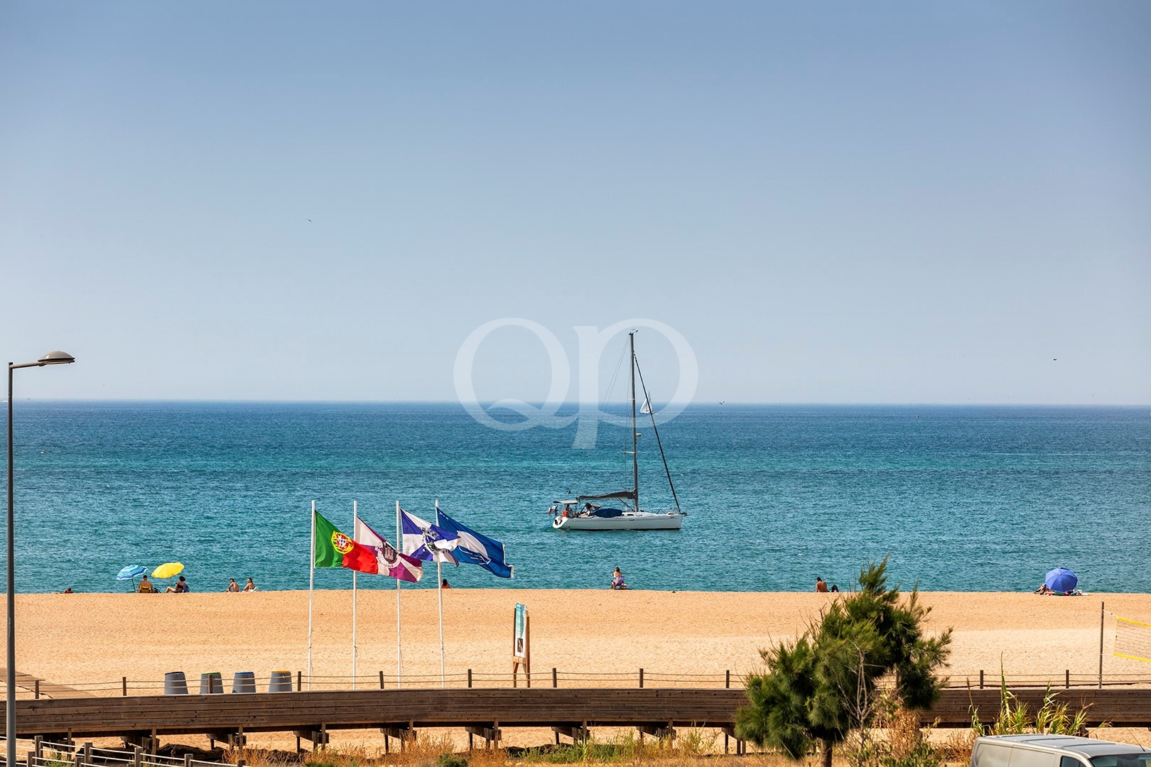 Beautiful sea views towards the Algarve coastline from the apartment