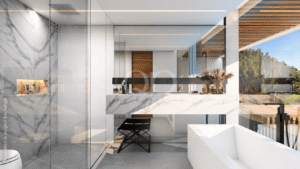 Modernes Badezimmer im zeitgemäßen Design
