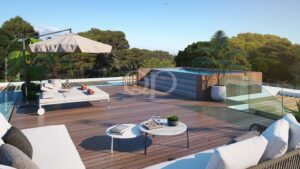 Dachterrasse mit Lounge im Freien